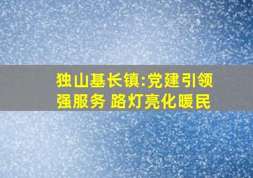 独山基长镇:党建引领强服务 路灯亮化暖民